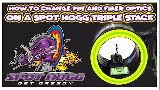 How To Install Custom Pins And Fiber Optics On A Spot Hogg Fast Eddie Triple Stack Bow Sight [upl. by Trevlac]