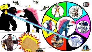 RAMPAGE vs KING KONG Slime Wheel Game  Which Ape Movie Wins [upl. by Guimond]