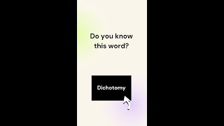 Dichotomy Definition  Improve English Vocabulary [upl. by Stouffer]