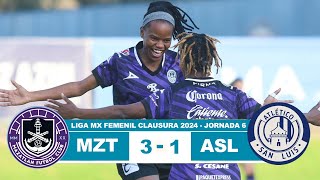 Mazatlan Femenil vs San Luis 31 Resumen Goles 2024 [upl. by Banerjee]