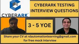 CyberArk Testing Interview Experience  Real Time Interview Questions and Answers [upl. by Philana]