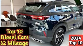 32 Mileage Top 10 Diesel Cars In India 2024  Most powerfull High Mileage Top Diesel cars 2024 [upl. by Yhtnomit]