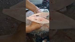 pomfret Fishcutting video white pomfret fish skill [upl. by Cormier]