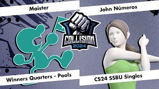 Collision 2024  Maister MrGame amp Watch VS John Numbers Wii Fit Trainer  Ultimate Singles [upl. by Lienahs239]