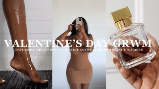 VALENTINE’S DAY GRWM  Date Night  Shower Routine  Makeup  Outfit  Feminine Hygiene Tips amp more [upl. by Lupe153]