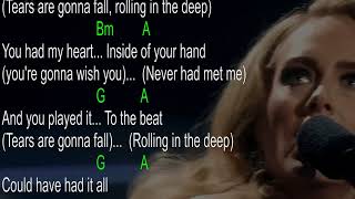 Rolling In The Deep by Adelle lyrics and chords [upl. by Peednus179]