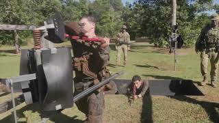 US Marines with Fox Co 2nd Bn 5th Marines run through Obstacle Course [upl. by Nerha]