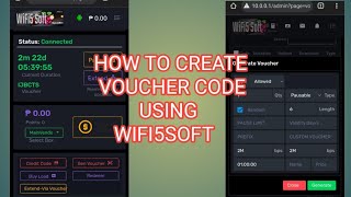 PAANO MAG GENERATE NG VOUCHER CODE SA ATING PISOWIFI USING WIFI5SOFT [upl. by Aneek]