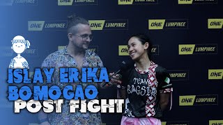 Islay Erika Bomogao reacts to debut win at ONE Friday Fights 86 [upl. by Curren93]