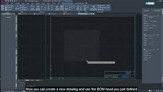 Customization BOM in ZWCAD Mechanical [upl. by Buxton]