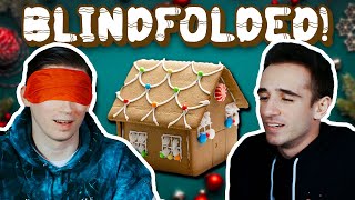 BLINDFOLDED GINGERBREAD HOUSE COMPETITION 3 [upl. by Friday879]