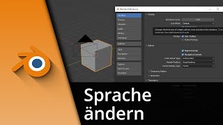 Blender Sprache ändern  Blender auf deutsch  englisch umstellen ✅ Tutorial [upl. by Dayna496]