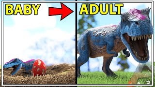 GROWING FROM A BABY REX INTO AN ADULT  PLAY AS DINO  ARK SURVIVAL EVOLVED [upl. by Naihr946]