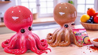 Best of Seafood Recipe 🐙 Miniature Spicy Octopus with Noodles Cooking Challenge  Miniverse [upl. by Onilatac]