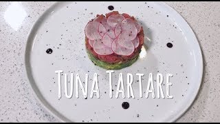 Best tuna tartare with avocado  how to make ahi  bluefin tuna tartare [upl. by Aisatsan]