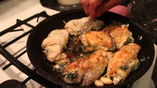 Stuffed Chicken Breast with Spinach and Goat Cheese [upl. by Notyard]