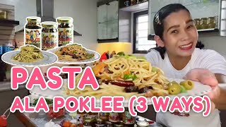 EASY PASTA ALA POKLEE 3 WAYS  PokLee Cooking [upl. by Arrik]