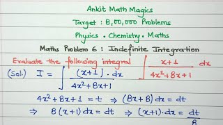 6 IIT JEE Maths Problem Indefinite Integration maths [upl. by Zrike778]