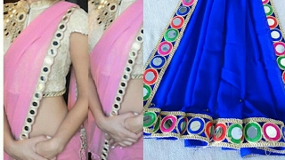 Saree making at home with beautiful border easy step by step tutorial [upl. by Allimrac]