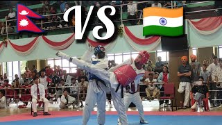 Nepal vs India final match 11th Korean Ambassador international Taekwondo Championship [upl. by Elston]