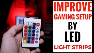 How To Improve Your Gaming Setup by LED Lights I Vansky LED Lighting Strip Installation [upl. by Gorges288]