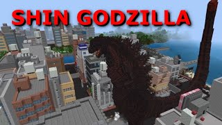 Completing all 3 Stages of Shin Godzilla Full Gameplay  Godzilla Minecraft DLC [upl. by Lidda]