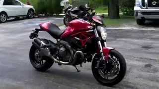 2015 Ducati Monster 821 Red Stripe at Euro Cycles of Tampa Bay [upl. by Sucramd944]