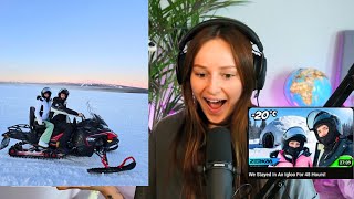 Freyas TRUE Reaction To Snowmobile CRASH amp Northern Lights on Zerkaas Finland VLOG [upl. by Brietta]