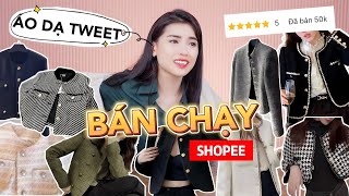 REVIEW TOP 9 ÁO DẠ TWEET GIÁ RẺ BÁN CHẠY SHOPEE  Chỉ từ 169K [upl. by Preiser685]