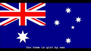 National Anthem of Australia Instrumental with lyrics [upl. by Errol129]