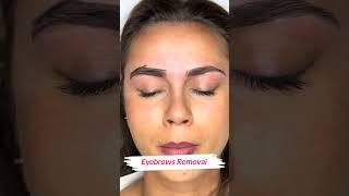 Eyebrows removal short video juliedesigner eyebrowremovel makeupshorts makeup beauty [upl. by Nnylsor]