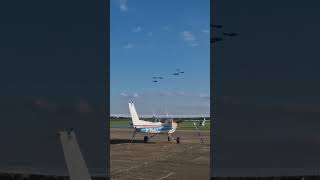 Spitfires and Hurricanes Flyby at Duxford planegeek aviation [upl. by Kosse740]