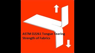 ASTM D2261 Tongue Tearing Strength of Fabrics [upl. by Emmie]