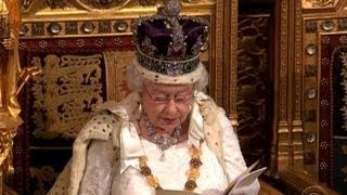 Page boy faints during Queens speech at Parliament [upl. by Oicnerolf731]