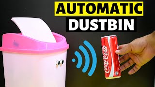 How To Make An Automatic Object Sensing Smart Dustbin  DIY Project [upl. by Yspyg377]