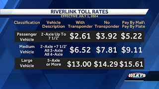 RiverLink increasing tolls for bridges connecting Louisville and southern Indiana in July [upl. by Dnallor]