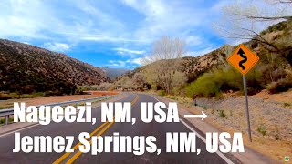 📹 4K 60FPS  🚙 Scenic Drive  🌄 Nageezi NM ⮕ ⛰️ Jemez Springs NM  🇺🇸 United States [upl. by Oisangi932]