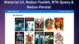 Build Movie Watchlist App with React ReduxToolkit RTKQuery amp ReduxPersist  MaterialUI [upl. by Placida735]