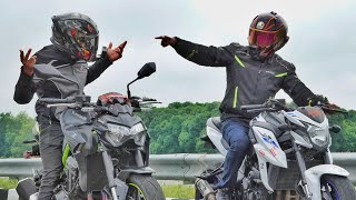 Kawasaki Z900 Vs Suzuki GSXS750  Race Till Full Potential [upl. by Sutsuj]