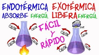 🔥Reacciones Endotérmicas y Exotérmicas Fácil y Rápido  Química [upl. by Groome]