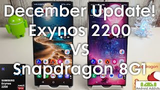 Galaxy S22 Ultra December Benchmark  Exynos 2200 vs Snapdragon 8G1 [upl. by Sigismundo]