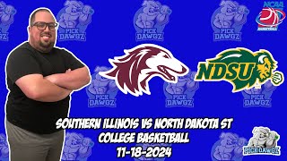 Southern Illinois vs North Dakota State 111824 Free College Basketball Picks and Predictions [upl. by Anelahs]