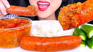 ASMR SAUSAGE DIPPED IN SEAFOOD BOIL SAUCE MUKBANG  Eating Show  ASMR Phan [upl. by Reagan927]