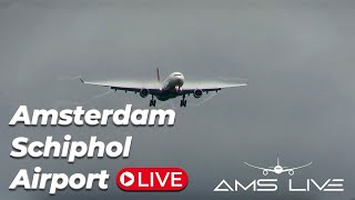 🔴 LIVE StormPia at Amsterdam Schiphol Airport  6 goarounds [upl. by Hertha]