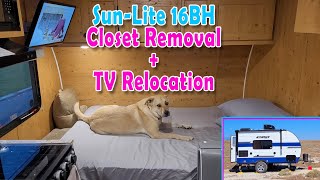 SunLite 16BH Closet Removal and TV Relocation [upl. by Anar]