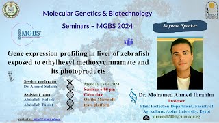 Gene expression in liver of zebrafish exposed to ethylhexyl methoxycinnamate  Prof Mohamed Ibrahim [upl. by Znieh709]