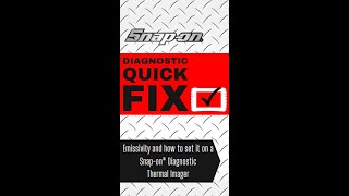 Emissivity and how to set it on a Snapon® Diagnostic Thermal Imager  Snapon  Diagnostics [upl. by Micheal556]