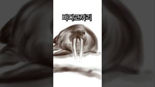 바다코끼리 procreate 프로크리에이트 ipad 아이패드 소묘 그림 인물 드로잉 동물 인물스케치 드로잉 제품 자동차 릴스 fypシ 쇼츠 [upl. by Drugi]