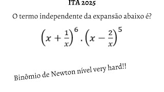 ITA 2025 Termo independente de uma expansão em binômio de Newton cabulosa [upl. by Acim135]