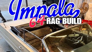 I BOUGHT A 1964 RAG IMPALA CONVERTIBLE LOWRIDER BUILD 1 SITTING IN GARAGE SINCE 1990 [upl. by Halac]